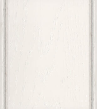 Linen White painted oak is an organic, off-white painted finish color for kitchen & bath cabinets from Dura Supreme. This paint color is known for its soft, natural, and neutral white hue with the beautiful wood grain texture of oak.